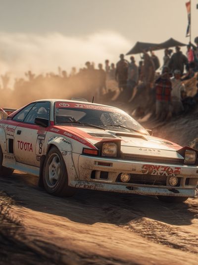 Toyota Rally Car — Vintage Racing Print. poster print
