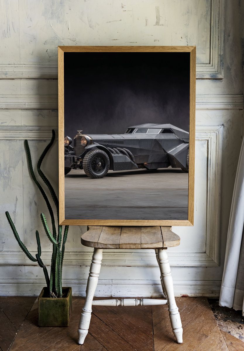 Retro Batmobile — Automotive Art Print. — room view 1
