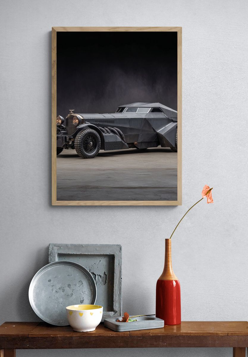 Retro Batmobile — Automotive Art Print. — room view 3