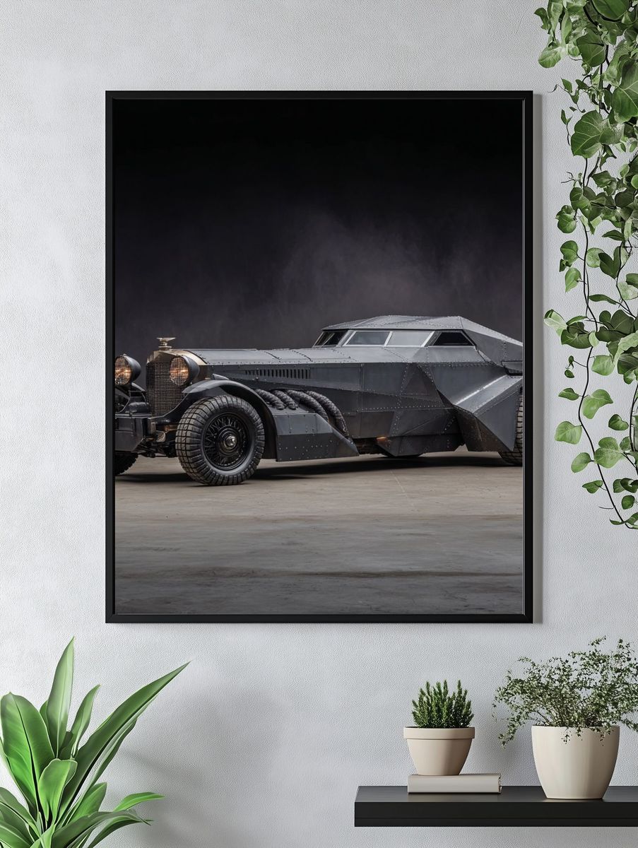 Retro Batmobile — Automotive Art Print. — room view 4