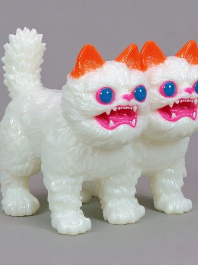 Two-Headed Cat Toy — Fun Illustration Print