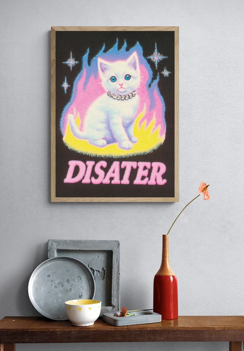 Disaster Cat — Retro Print. — room view 3