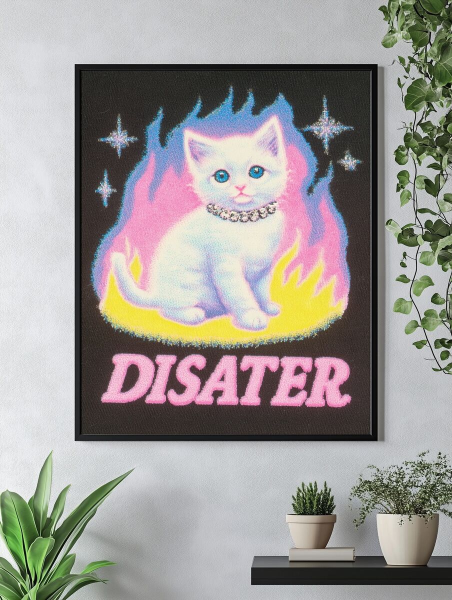 Disaster Cat — Retro Print. — room view 4