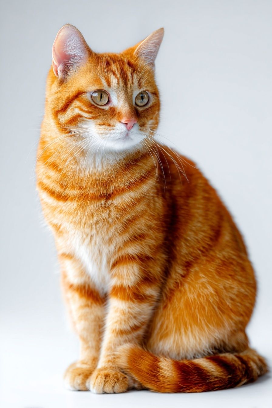 Orange Tabby Cat Portrait Poster. poster detail
