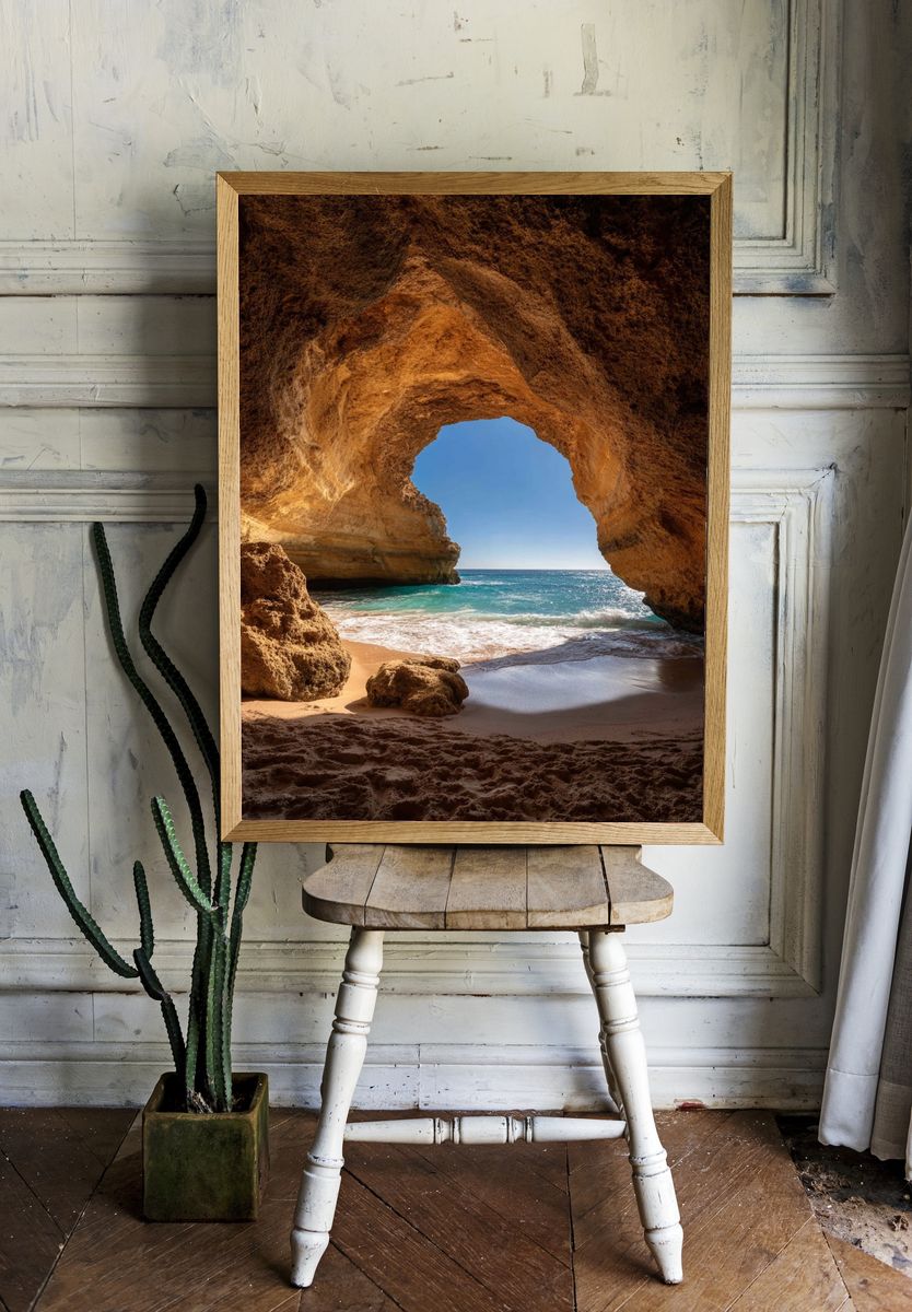 Cave Beach View — Photography Print. — room view 1