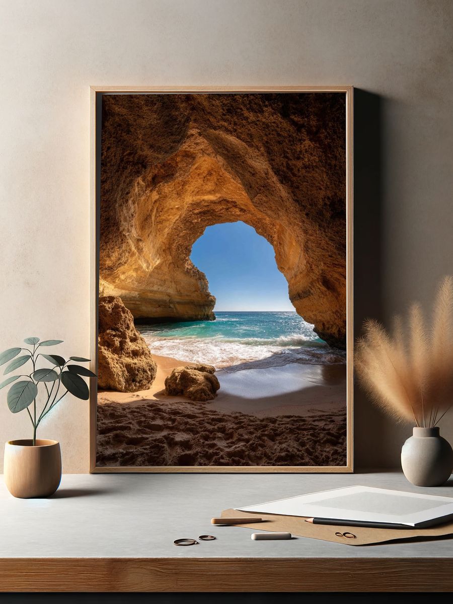 Cave Beach View — Photography Print. — room view 2