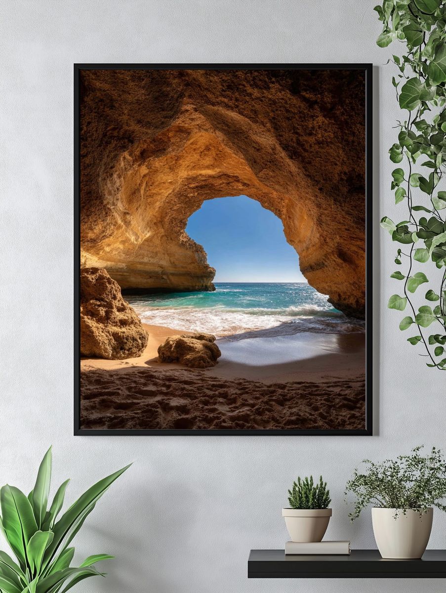 Cave Beach View — Photography Print. — room view 4