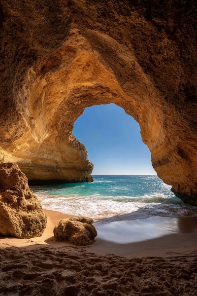 Cave Beach View — Photography Print. poster