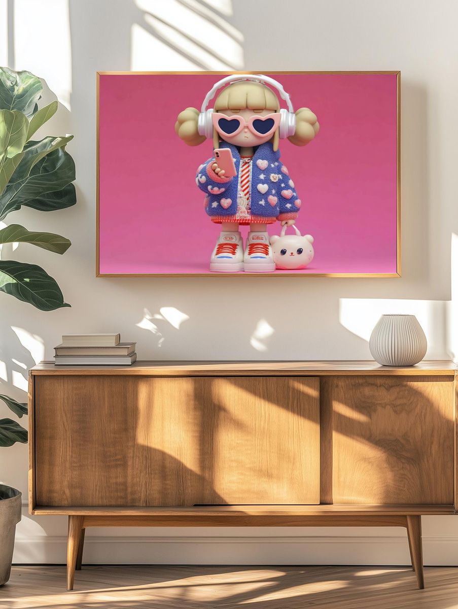 Cute Character Illustration Poster. — room view 3