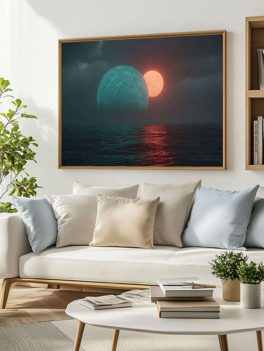 Cosmic Duality — Space Art Print. — room view 2