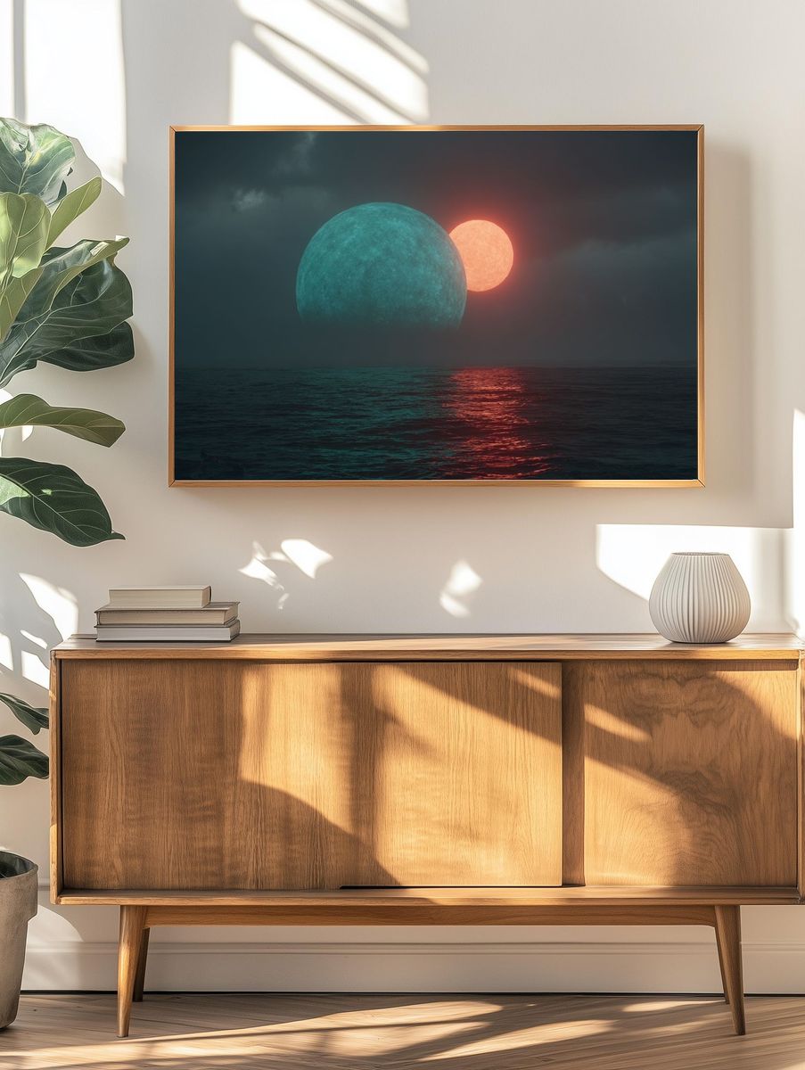 Cosmic Duality — Space Art Print. — room view 3