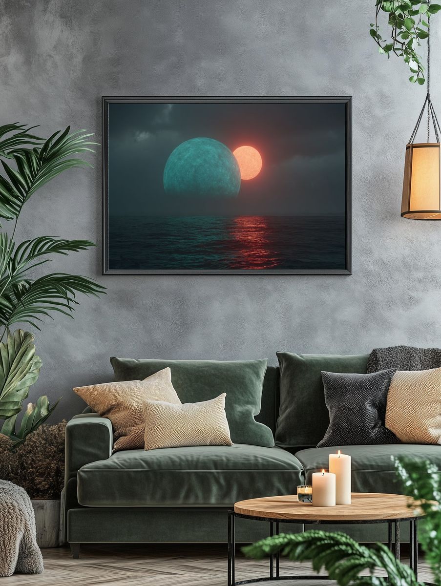 Cosmic Duality — Space Art Print. — room view 4