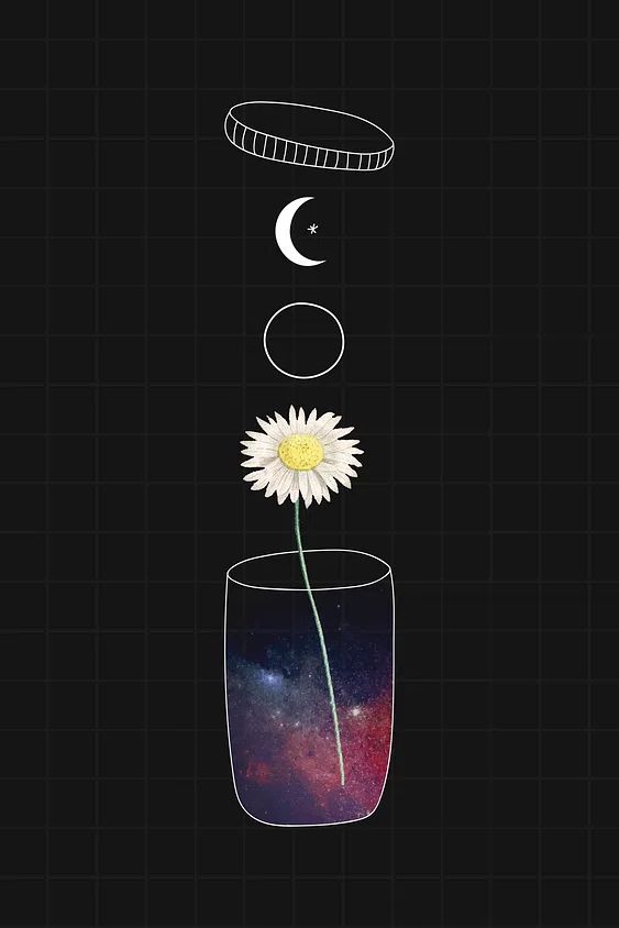 Cosmic Daisy — Illustration Print. poster — illustration art