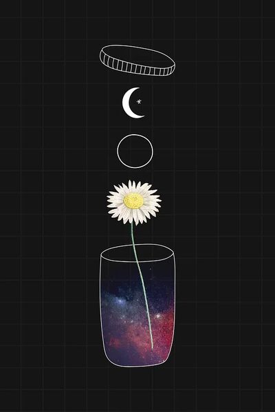 Cosmic Daisy — Illustration Print. poster print