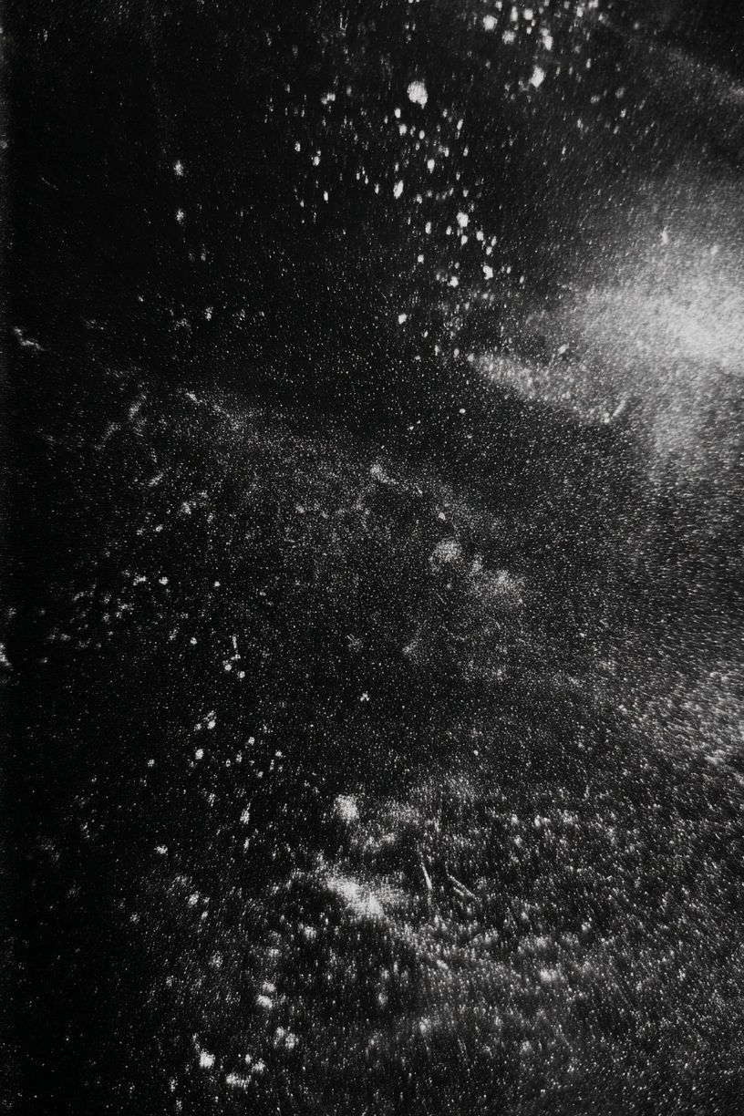 Cosmic Dust — Black-White Print. poster — abstract art