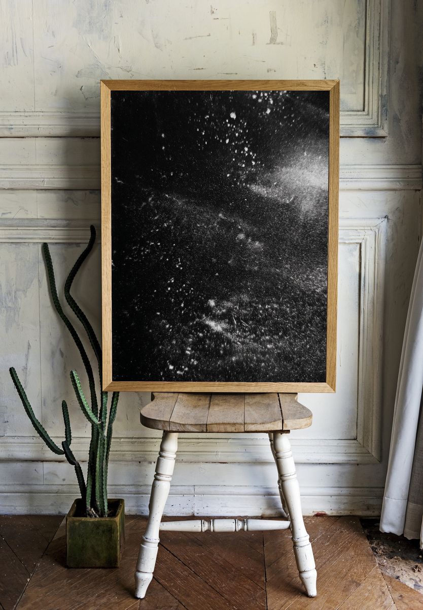 Cosmic Dust — Black-White Print. — room view 1