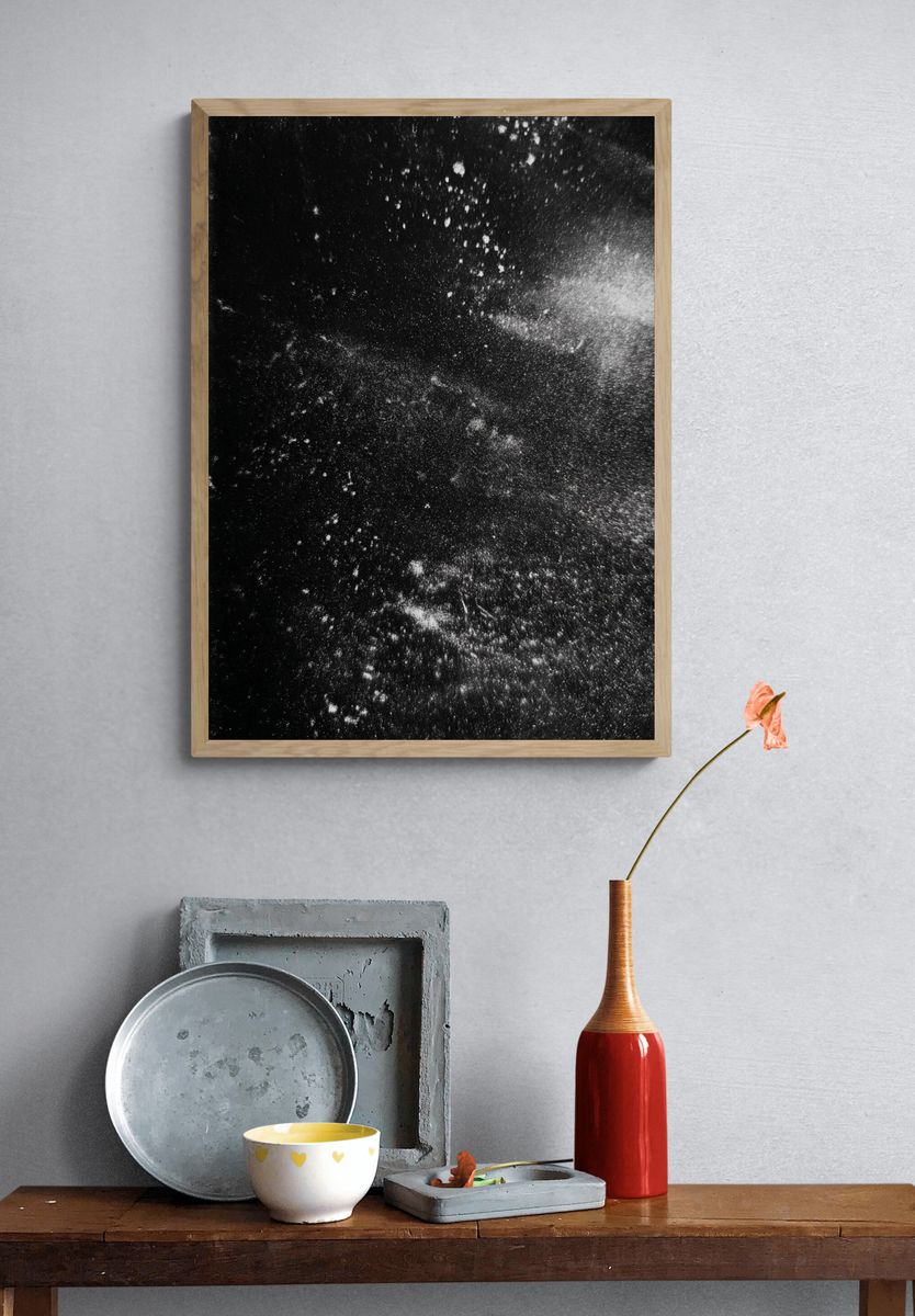 Cosmic Dust — Black-White Print. — room view 3