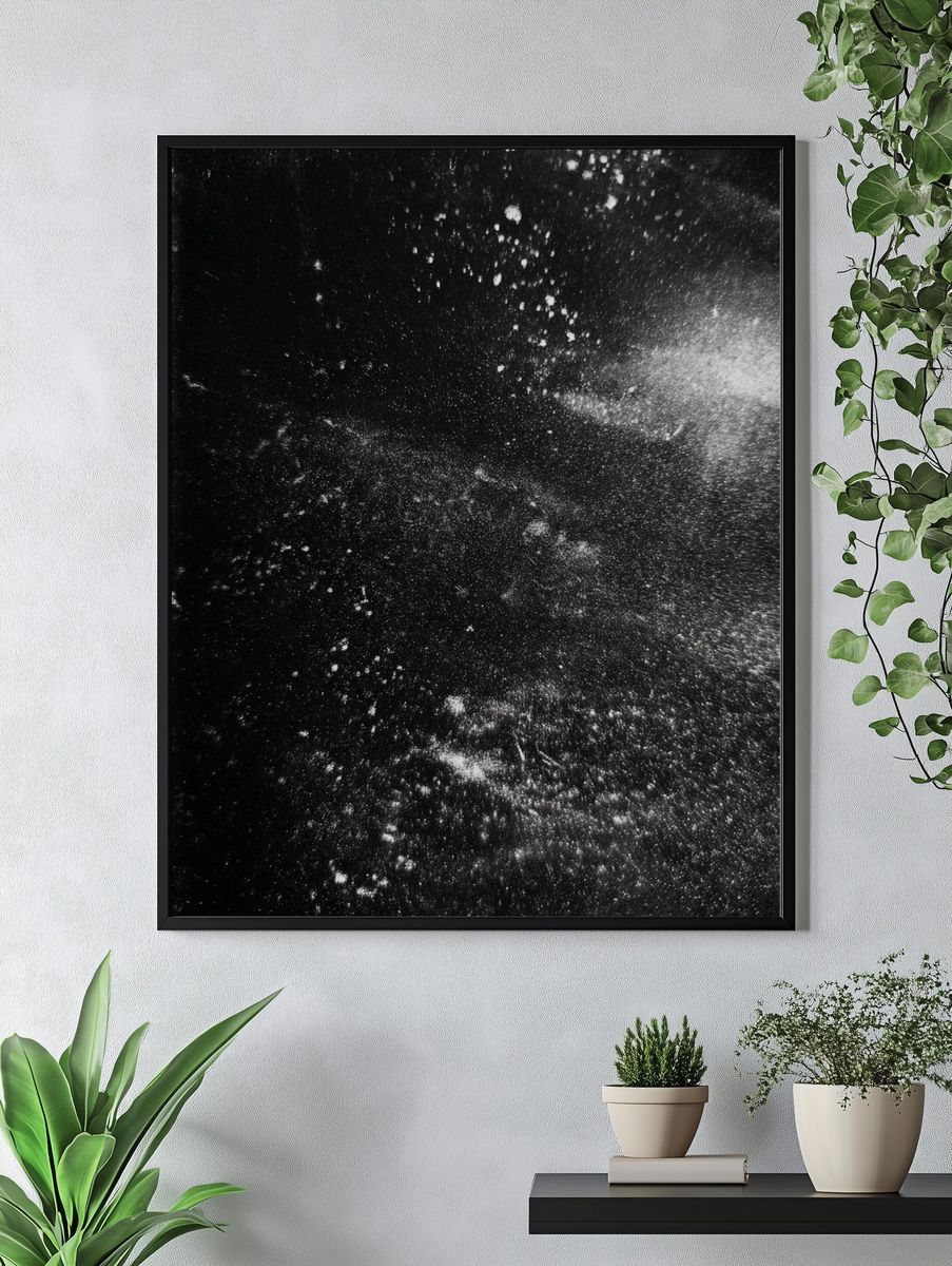 Cosmic Dust — Black-White Print. — room view 4