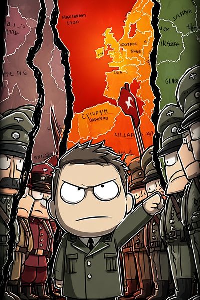 Cartoon Dictator — Illustration Print. poster print