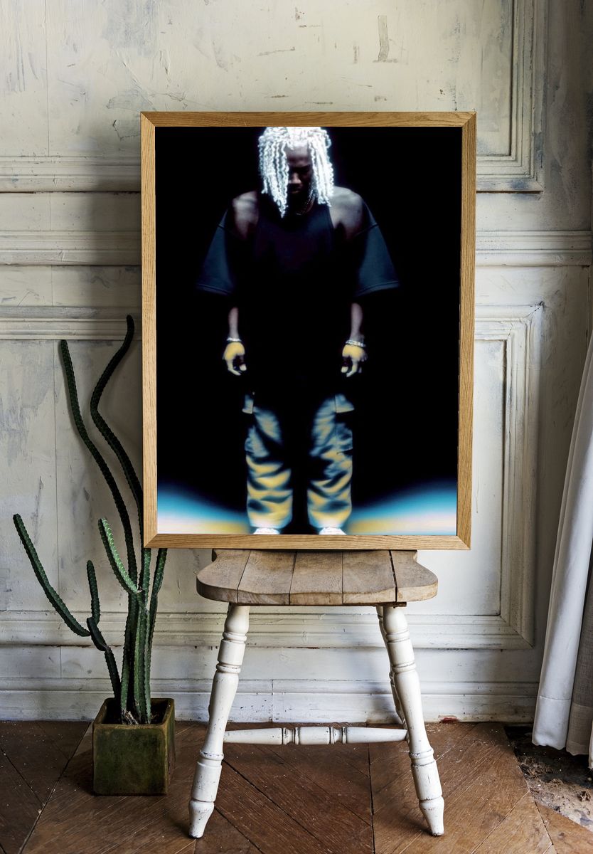 Stylish Figure in Shadows — Contemporary Print. — room view 1