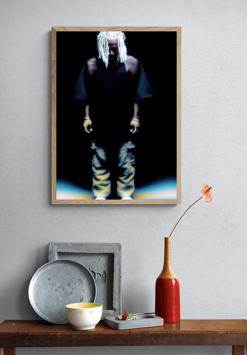 Stylish Figure in Shadows — Contemporary Print. — room view 3