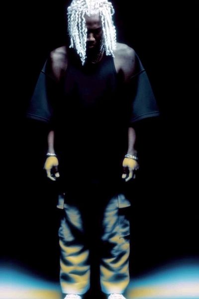 Stylish Figure in Shadows — Contemporary Print. poster print