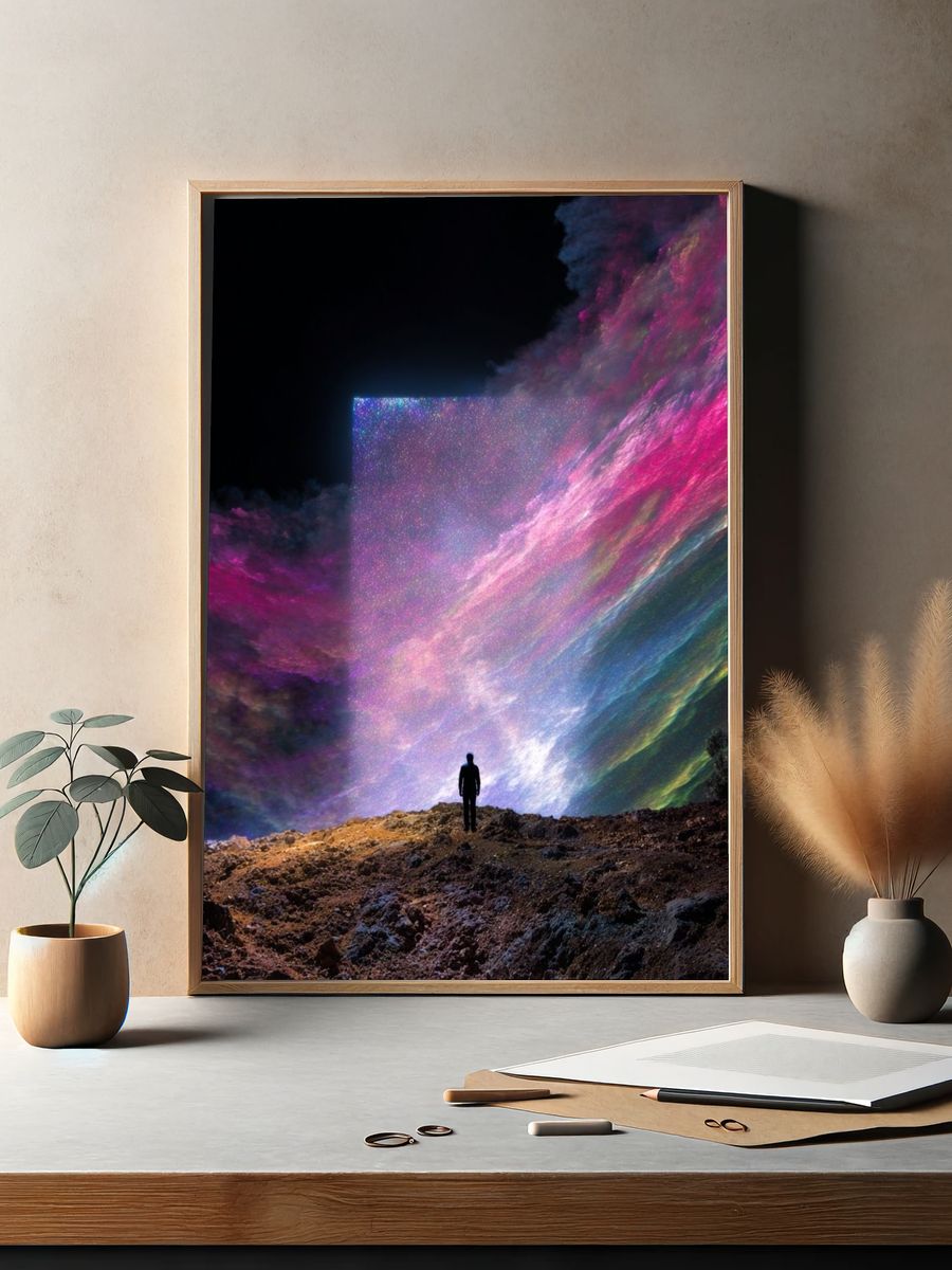 Cosmic Gateway — Surrealism Print. — room view 2