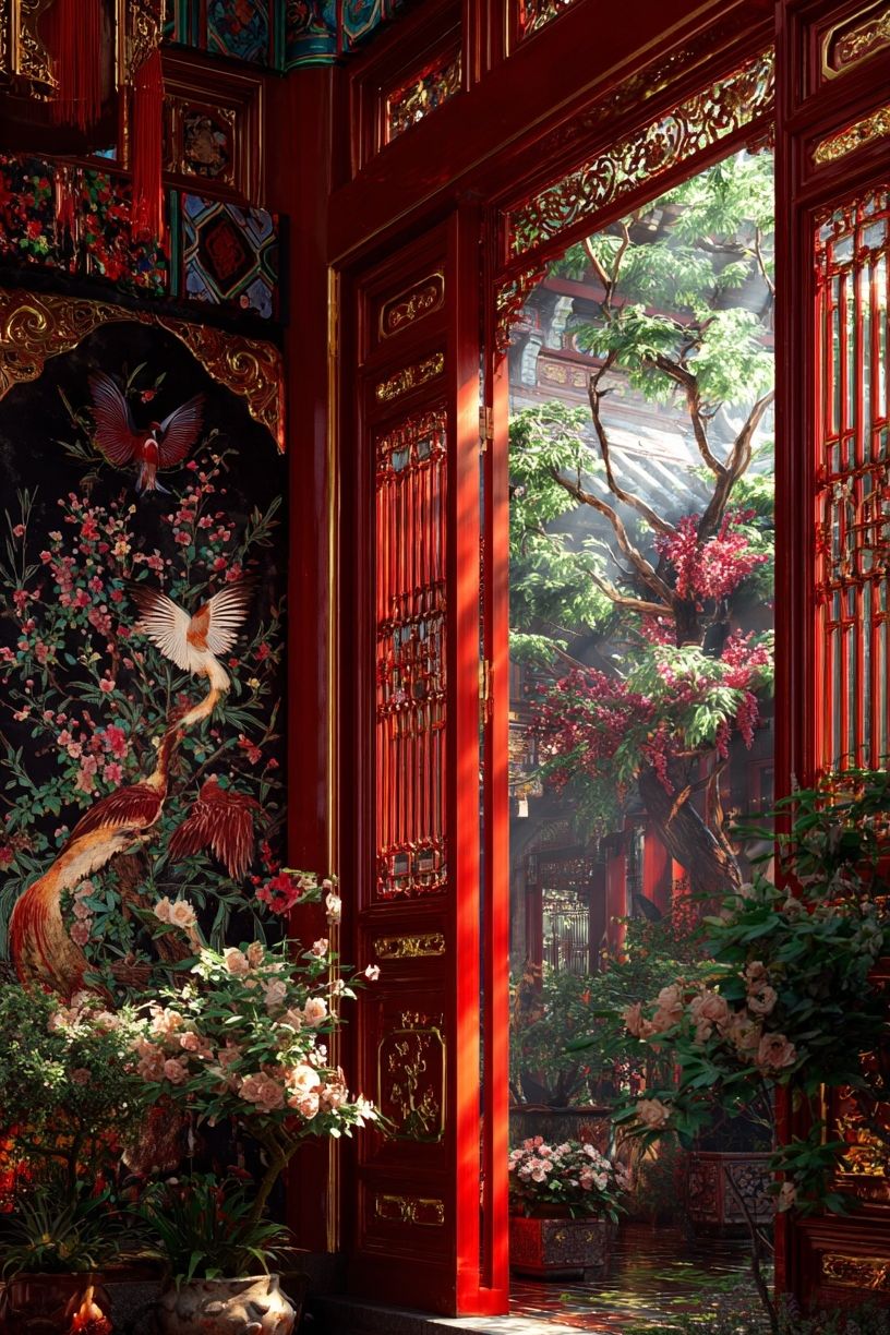Chinese Garden View — Fine Art Print. poster detail