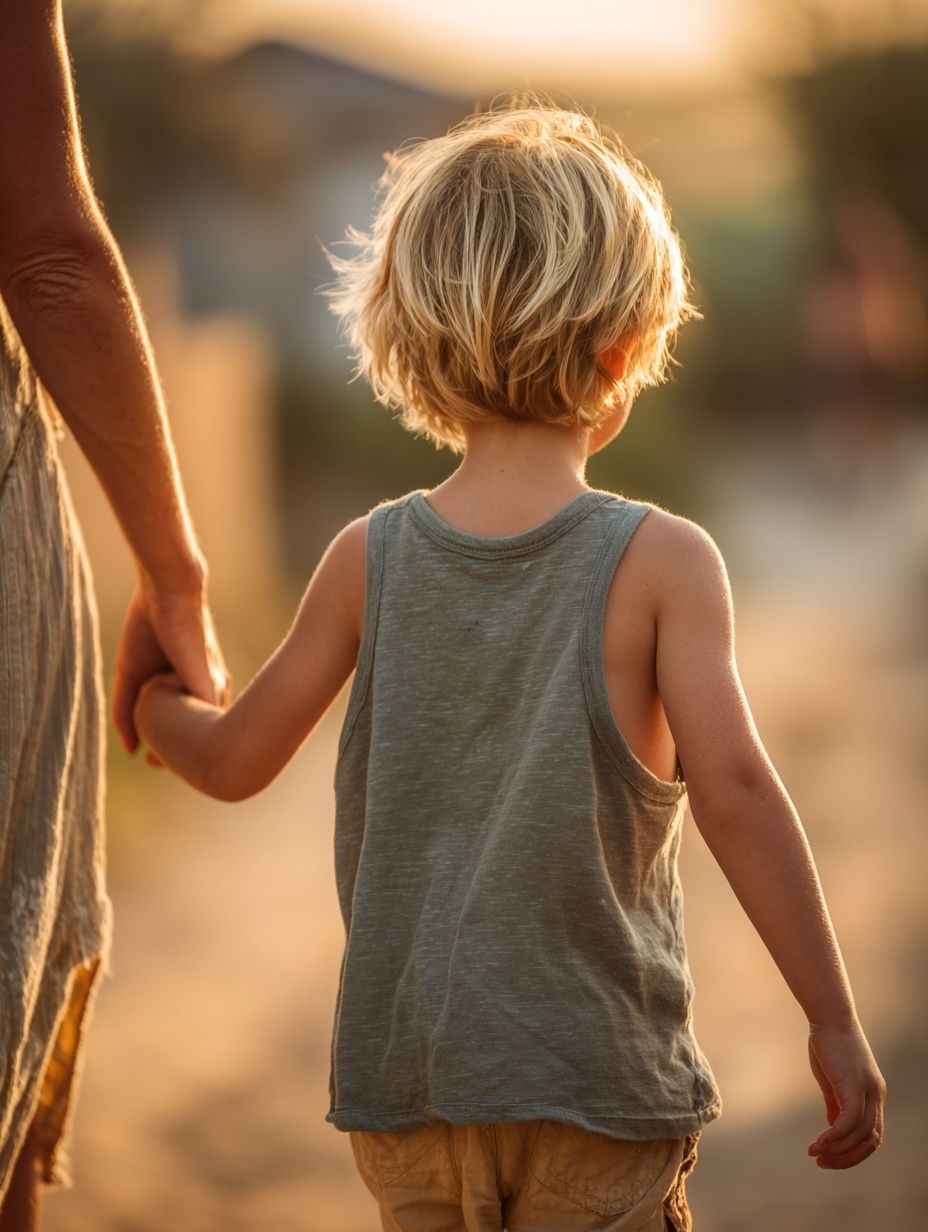 Child Holding Hand — Photography Print. poster — photography art