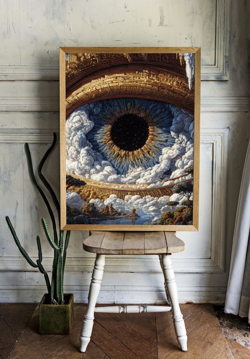 Cosmic Eye — Surrealism Print. — room view 1
