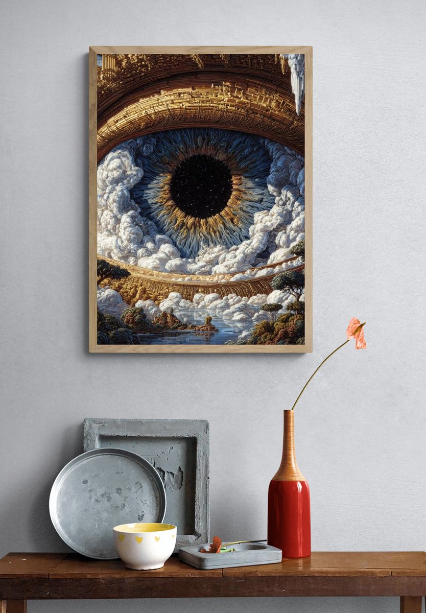 Cosmic Eye — Surrealism Print. — room view 3