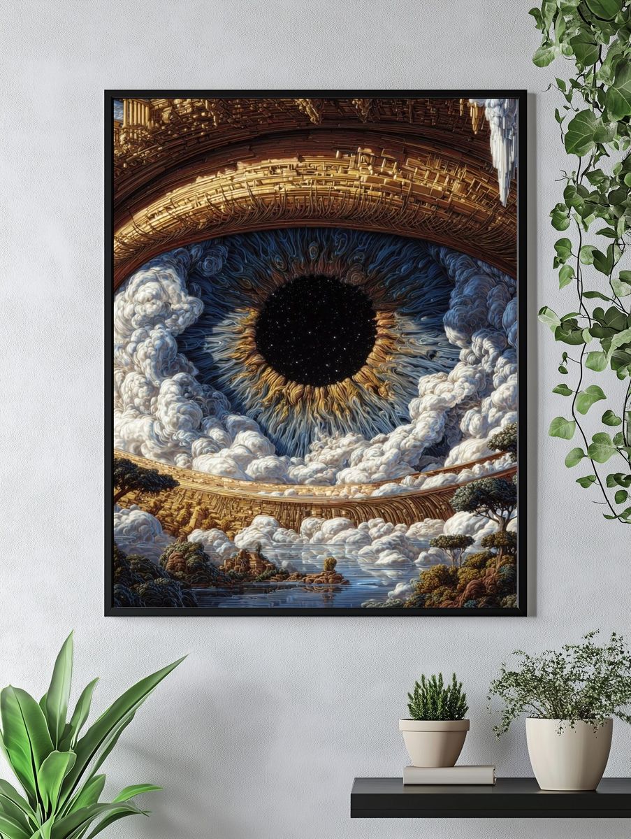 Cosmic Eye — Surrealism Print. — room view 4