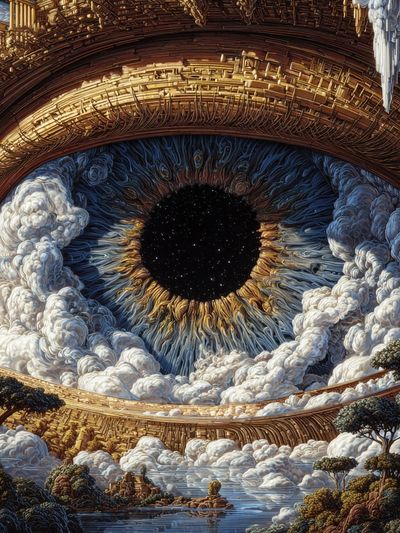 Cosmic Eye — Surrealism Print. poster