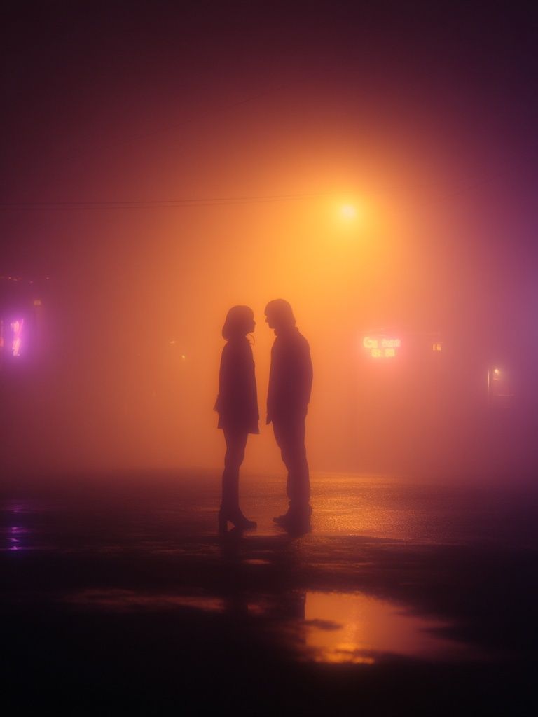 Couple in Fog — Fine Art Print. poster — fine-art art
