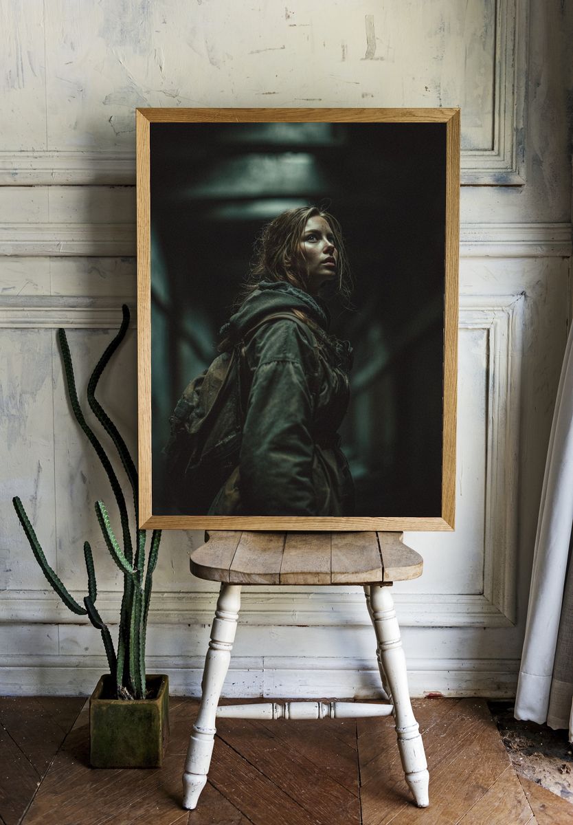 Cinematic Survivor Portrait Poster. — room view 1