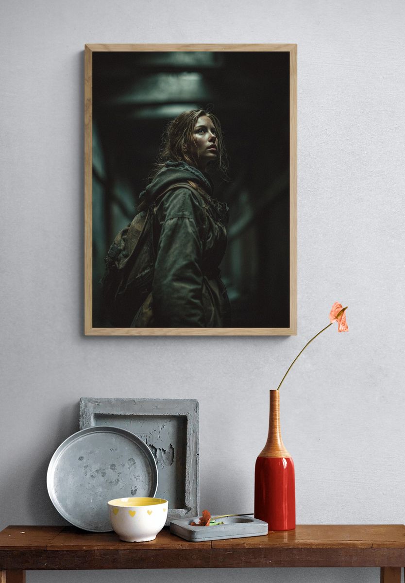 Cinematic Survivor Portrait Poster. — room view 3