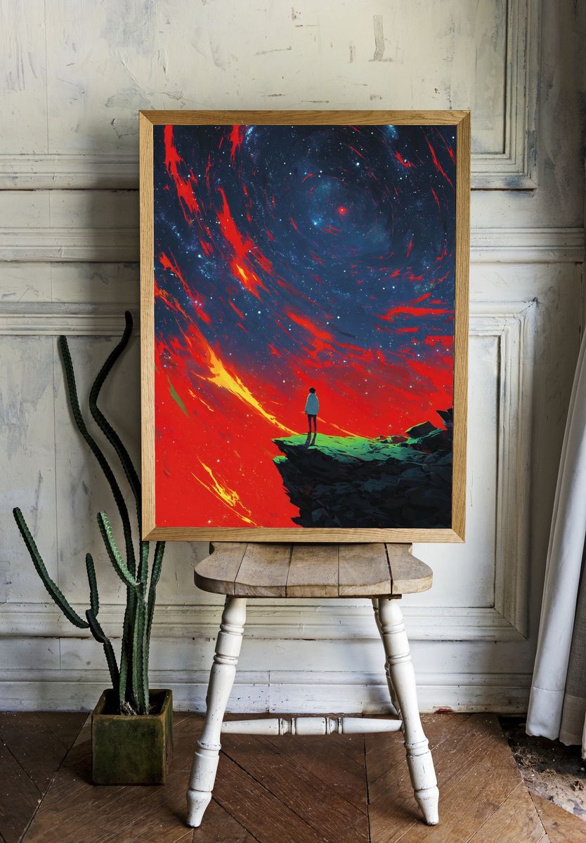 Cosmic Journey — Digital Art Print. — room view 1