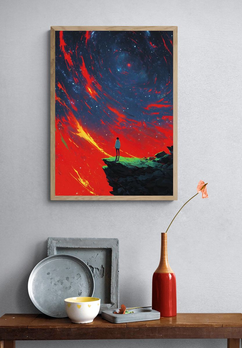 Cosmic Journey — Digital Art Print. — room view 3