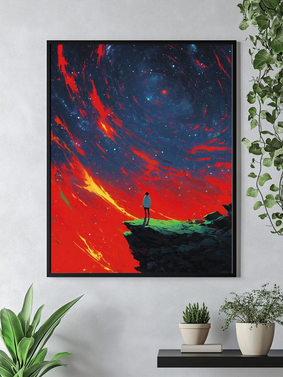 Cosmic Journey — Digital Art Print. — room view 4