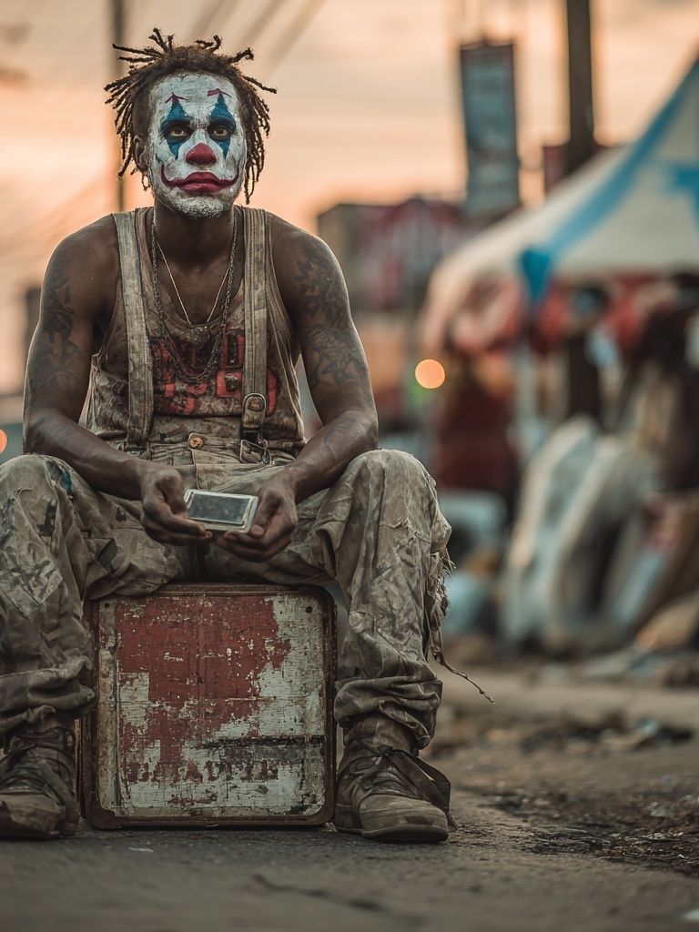 Cinematic Clown Portrait Poster. poster — photography art