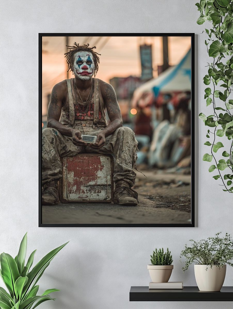 Cinematic Clown Portrait Poster. — room view 4