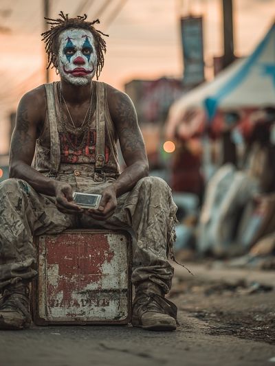 Cinematic Clown Portrait Poster. poster print