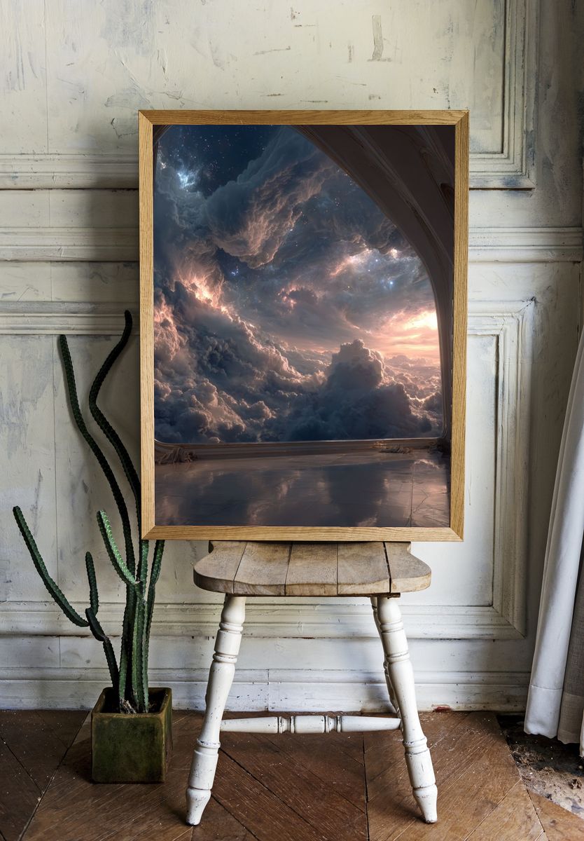 Celestial Clouds — Fine Art Print. — room view 1