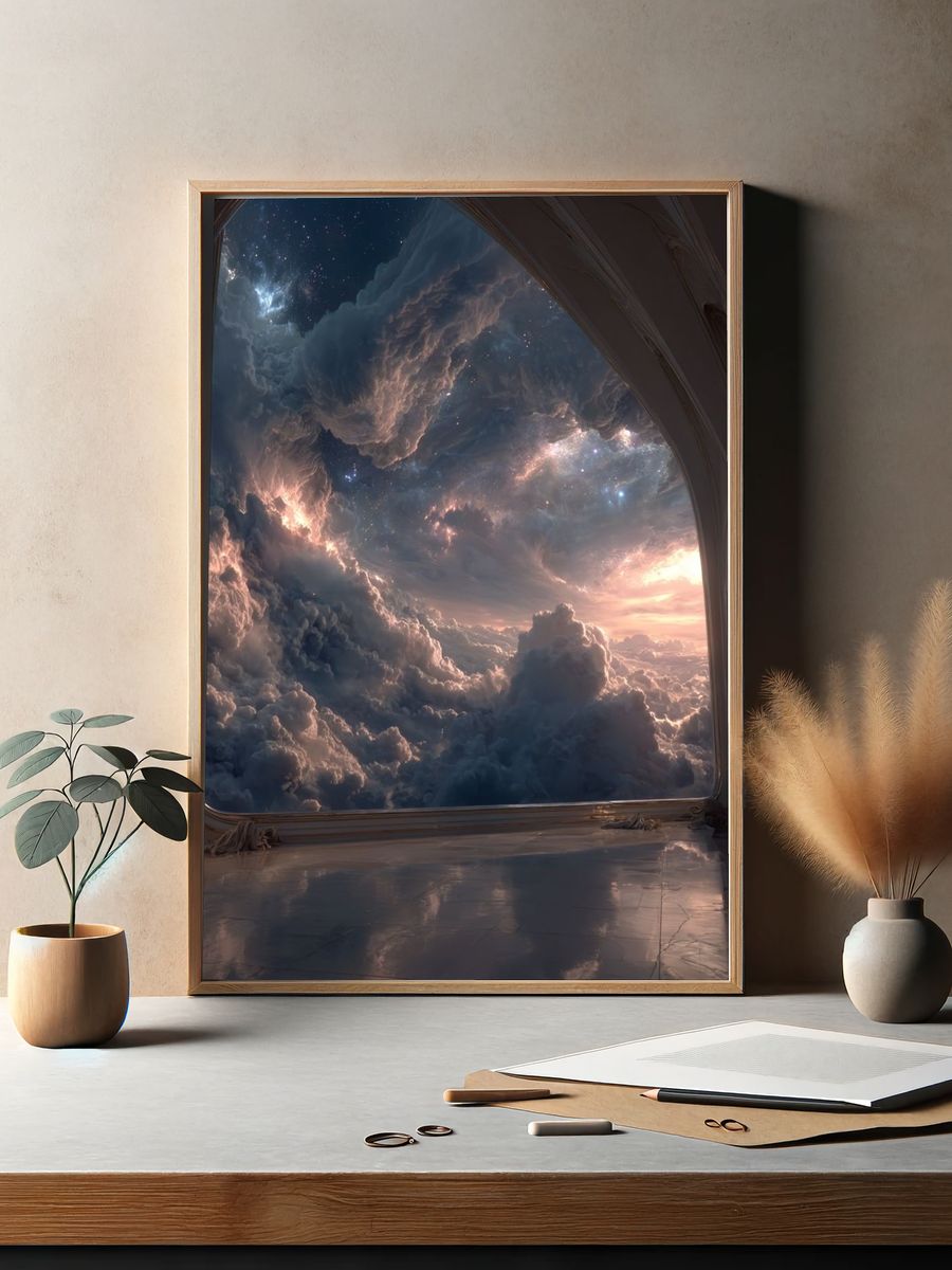 Celestial Clouds — Fine Art Print. — room view 2