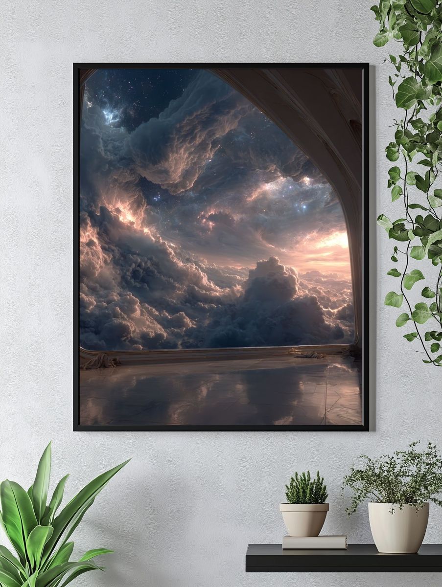 Celestial Clouds — Fine Art Print. — room view 4