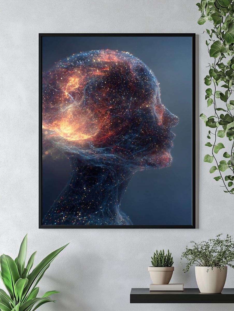 Cosmic Mind — Digital Art Print. — room view 4