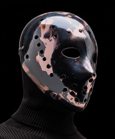 Chrome Mask Portrait Print. poster print