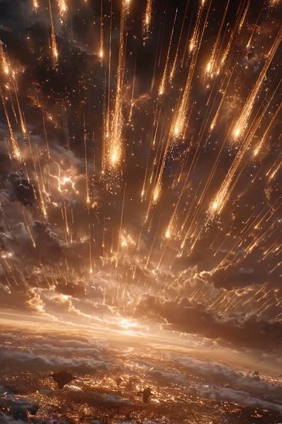 Cosmic Meteor Shower — Space Print