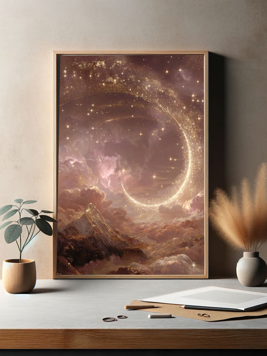 Celestial Mountain — Fantasy Print. — room view 2