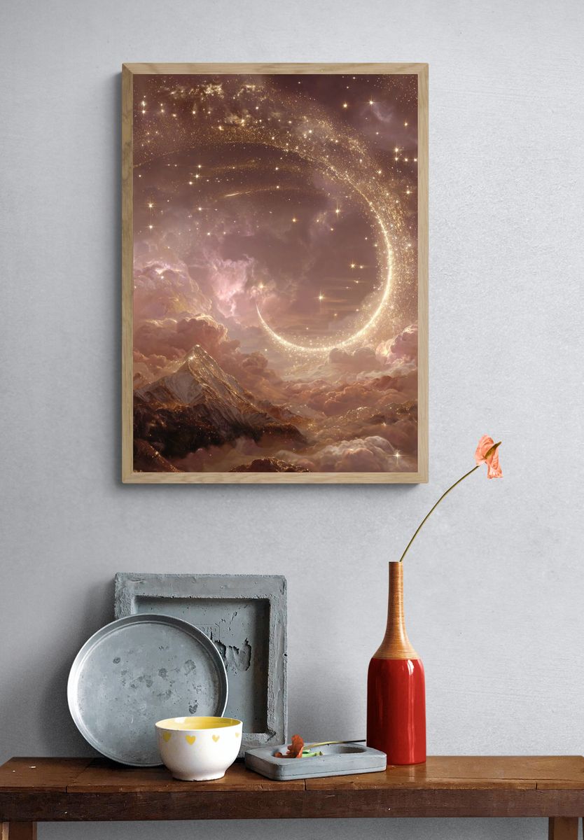 Celestial Mountain — Fantasy Print. — room view 3